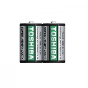 Baterie 1,50 V monočlánek R20UG SP-2TGTE "Toshiba Super Heavy Duty", 2ks (vel. D)