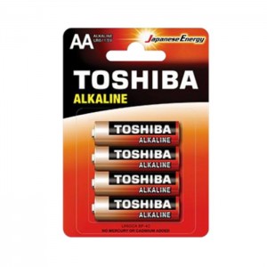 Baterie 1,50 V tužková alkalická LR6GCA BP-4C "Toshiba Alkaline-Entry Level", blistr/4ks (vel.AA)