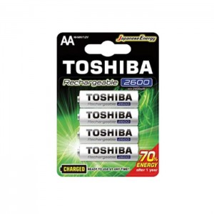 Baterie nabíjecí 1,20 V tužková TNH-6GAE BP-4C "Toshiba Rechargeable", blistr/4ks (vel.AA)