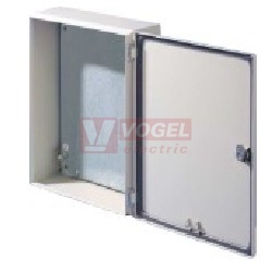 EB1546.500 skříňka Elektrobox 200x200x 80mm + mont.deska, IP66, RAL7035, víko na panty