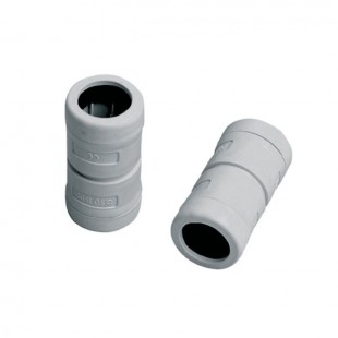 Spojka PLAST  20 71020, pro lineární spojení dvou trubek stejného průměru, délka 59mm, IP67, s halogenem, UV nestabilní, šedá RAL7035, PVC (71020)