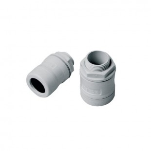 Spojka PLAST  40 72040, pro spojování trubky se spirálovou chráničkou stejného průměru, IP67, s halogenem, UV nestabilní, šedá RAL7035, PVC (72040)