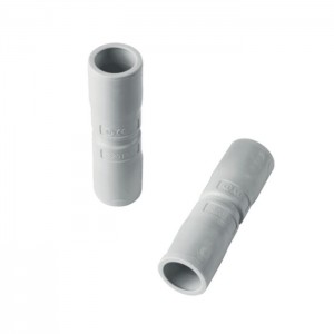 Spojka PLAST  25 74125, krabice pro připojení trubky k odbočné krabici, délka 54mm, závit 13mm, IP67, bez halogenu, UV stabilní, šedá RAL 7035, technopolymer (74125)