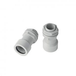 Spojka PLAST  25 75025, krabice pro připojení trubky k odbočné krabici, délka 55mm, závit 14mm, IP65, s halogenem, UV nestabilní, šedá RAL7035, PVC (75025)