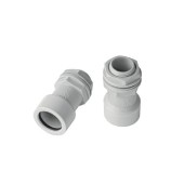 Spojka PLAST  32 75032, krabice pro připojení trubky k odbočné krabici, délka 65mm, závit 14mm, IP65, s halogenem, UV nestabilní, šedá RAL7035, PVC (75032)
