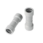 Spojka PLAST  20 75120, spojka pro lineární spojení dvou trubek stejného průměru, délka 80mm, IP65, s halogenem, UV nestabilní, šedá RAL7035, PVC (75120)