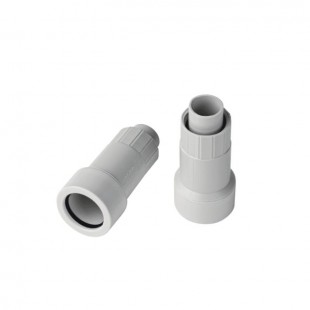 Spojka PLAST  25 75225, pro spojení pevné trubky se spirálovou trubkou, chránička 20mm, IP65, s halogenem, UV nestabilní, šedá RAL7035, PVC (75225)