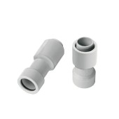 Spojka PLAST  40, pro spojení pevné trubky se spirálovou trubkou stejného rozměru, IP65, s halogenem, UV nestabilní, šedá RAL7035, PVC (75440)