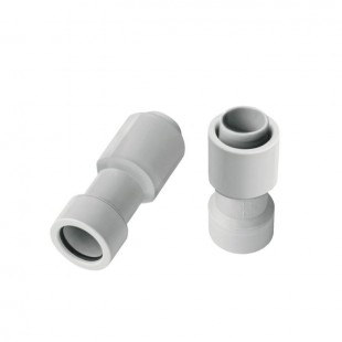 Spojka PLAST  50, pro spojení pevné trubky se spirálovou trubkou stejného rozměru, IP65, s halogenem, UV nestabilní, šedá RAL7035, PVC (75450)