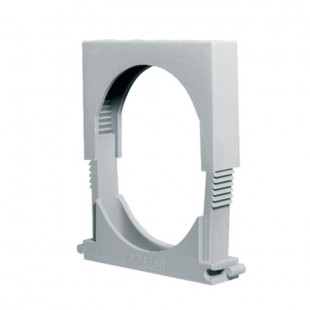 Příchytka PLAST C12, pro průměr trubky 12-20mm, se svorkou, modulární, s halogenem, UV nestabilní, šedá RAL7035, PVC (C12)