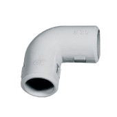 Koleno PLAST 16 CI16, pro spojení dvou trubek stejného průměru, dělitelné, IP40, s halogenem, UV nestabilní, šedá RAL7035, PVC (CI16)