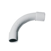 Koleno PLAST 16 CRS16, pro spojení dvou trubek stejného průměru, IP40, poloměr ohybu 54mm, s halogenem, UV nestabilní, šedá RAL7035, PVC (CRS16)