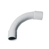 Koleno PLAST 16 CRS16H, pro spojení dvou trubek stejného průměru, poloměr ohybu 54mm, IP40, bezhalogenové, UV nestabilní, technopolymer (CRS16H)