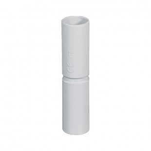 Spojka PLAST 16 GSU16H, pro lineární spojení dvou trubek stejného průměru, IP40, délka 80mm, bezhalogenové, UV nestabilní, šedá RAL7035, technopolymer (GSU16)