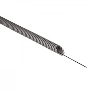 Chránička  20 TC1820T, 750N, šedá RAL 7031, ohebná, s protahovacím drátem, lubrikovaná, mrazuvzdorná do -25°C, s halogenem, PVC, UV nestabilní (role 100m) (TC1820T)