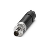 SACC-M 8MS-3PL-M konektor M8/3-pin/přímý/vidlice/kód-A, nestíněný, připojení vodičů pružinové Push-Lock, rýhovaný materiál zinkový odlitek, niklovaný, sevření kabelu 3,5-5,5mm (1482516)