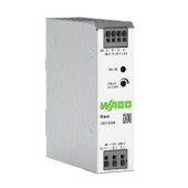 Zdroj spínaný 1f 24VDC  5,0A (WAGO 2587-2144) 120W, řada BASE, Uvstup 1x90…264VAC, U výstup adj. 23,5… 28VDC, švh 35x125x110mm, svorky pružinové CAGE CLAMP, úč. 88%, montáž na DIN lištu