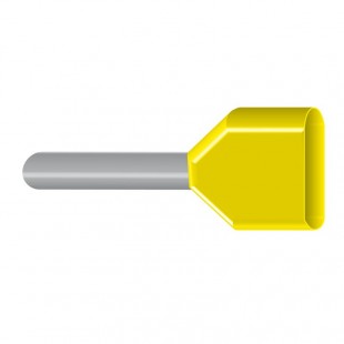 DID 1,0-8 žlutá (500)   dutinka izolovaná dvojitá (Hilpress 09047)