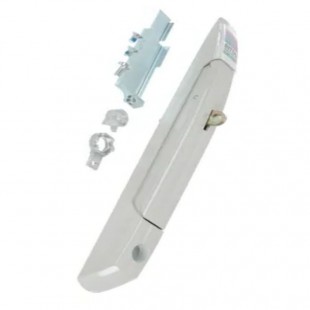TS8611.290 Komfortní rukojeť pro visací zámek a uzavírací vložku, RAL 7035, vhodné pro skříně pro TS, TS IT, VX SE, PC, IW, SE nerez, AX nástěnná skříň 3-dílná