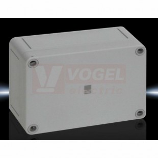 PK9508.000 (BAL) Svorkovnicová skříňka, s neprůhl.víkem, IP66, IK08, polykarbonát, hladké stěny, š130v94h57mm, RAL7035 (balení 4ks)