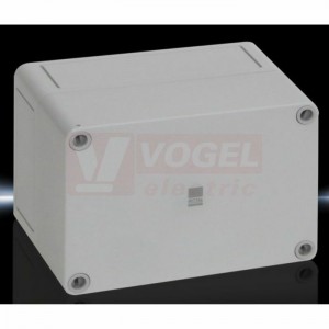PK9509.000 (BAL) Svorkovnicová skříňka, s neprůhl.víkem, IP66, IK08, polykarbonát, hladké stěny, š130v94h81mm, RAL7035 (balení 4ks)