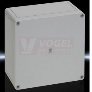 PK9517.000 Svorkovnicová skříňka, s neprůhl.víkem, IP66, IK08, polykarbonát, hladké stěny, š182v180h90mm, RAL7035