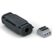 EVO 02 Spojka gelová, s bezšroubovou svorkou 3x (1,5 - 2,5mm2), pro průměr kabelu 10-13mm, pro Cu/Al, jmenovité napětí 0,6kV/1kV, přímé spojení, rozměry: 80x35x28mm. (1005632)