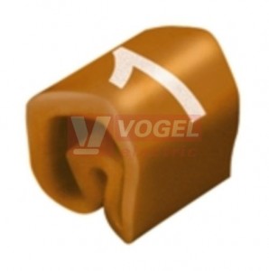CLI C 02-3 BR/WS 1 MP CableLine, návlečka na kabely a vodiče s potiskem "1" (horiz.), hnědo-bílá, š/v 3,4x3mm, pro vodiče s průřezem 0,2-1,5mm2, průměr 1,3-3mm, PVC, měkké, bez kadmia, MultiPack (0252111506)