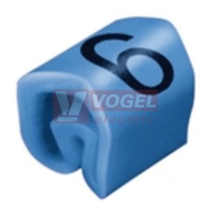 CLI C 02-3 BL/WS 6 MP CableLine, návlečka na kabely a vodiče s potiskem "6" (horiz.), modro-bílá, š/v 3,4x3mm, pro vodiče s průřezem 0,2-1,5mm2, průměr 1,3-3mm, PVC, měkké, bez kadmia, MultiPack (0252111521)