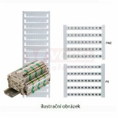 DEK 6 FW 301-350 štítek s potiskem, horizont., š6mm x v5mm, PA66(0468660301)