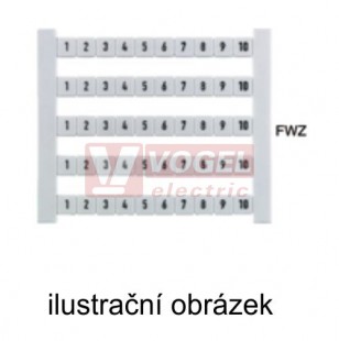 DEK 5 FW 701-750 štítek s potiskem, horizont. (0473460701)