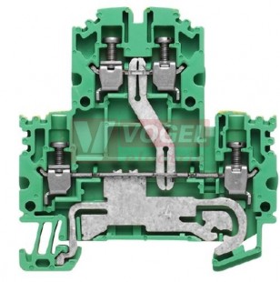 WDK 2,5N PE svorka řadová, dvoupatrová, šroubové připojení, zelená, š= 5,1mm(1041620000)