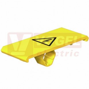 WAD 27 B GE/SW krycí štítek s potiskem, znak blesku, žlutý, v64mm x š27mm (1062860000)