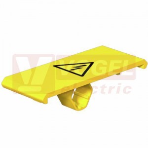 WAD 27 B GE/SW krycí štítek s potiskem, znak blesku, žlutý, v64mm x š27mm (1062860000)