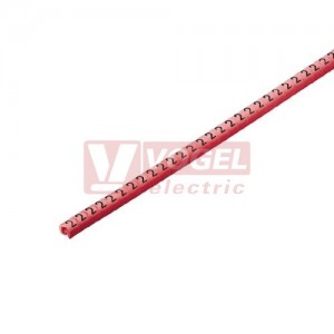 CLI C 02-3 RT/WS 2 CD návlečka s popisem "2"  červená/bílá horiz. na označení vodičů a kabelů 1,3-3 mm, vel. 3x3,4 mm (cívka 500ks) (1568241509)