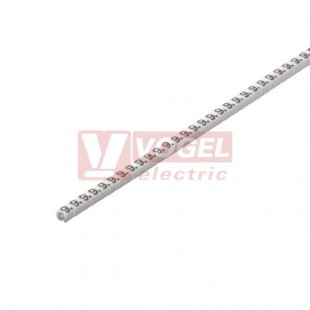 CLI C 02-3 WS/SW 9 CD návlečka s popisem "9" bílá/černá horiz. na označení vodičů a kabelů 1,3-3 mm, vel. 3x3,4 mm (cívka 500ks) (1568241530)