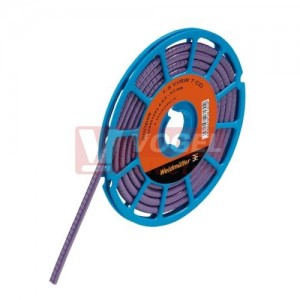 CLI C 1-3 VI/WS 7 CD CableLine, návlečka na kabely a vodiče s potiskem "7" (horiz.), fialovo-bílá, š/v 4,2x3mm, pro vodiče s průřezem 1,5-4mm2, průměr 2,5-5mm, PVC, měkké, bez kadmia, na cívce (1568251524)