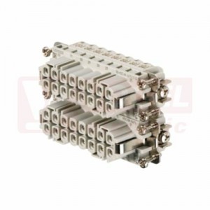 Konektor  16/32pin Z 16A/250V HDC HA 16 FS 17-32, šroubek, číslování 17-32 (1650900000), konektor č. 1-16 nutno dokoupit ref. 1650780000