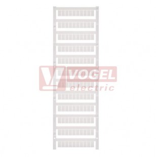 MF 10/6 MC NE WS MultiCard štítek bez potisku, bílý, š6mm x v10mm, Phoenix, Wieland, Legrand, Telemecanique, Entrelec, PA66 (1677220000)