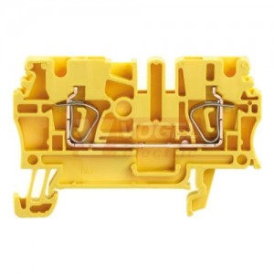 ZDU 2,5 GE svorka pružinová, žlutá 1/1, připojení kotevní svorkou, 800V/24A, š=5,1mm (1683270000)