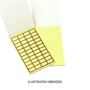 TABPACK 15x6 štítky ke značení přístrojů, bez popisu, žlutý, samolepící, š/v 15x6mm, popruh z vláken potažených akrylem (1arch = 100 štítků) (1686120000)
