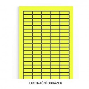 PAGETAB 28/11 štítky ke značení přístrojů, bez popisu, žlutý, samolepící, š/v 28x11mm, popruh z vláken potažených akrylem (1arch = 125 štítků) (1686190000)