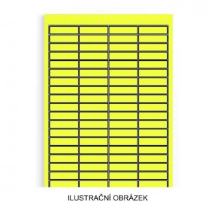 PAGETAB 38/11 štítky ke značení přístrojů, bez popisu, žlutý, samolepící, š/v 38x11mm, popruh z vláken potažených akrylem (1arch = 100 štítků) (1686200000)