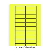 PAGETAB 56/22 štítky ke značení přístrojů, bez popisu, žlutý, samolepící, š/v 56x22mm, popruh z vláken potažených akrylem (1arch = 24 štítků) (1686210000)