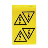 SYMBOL-P. 25X25X25 B/DR značení přístrojů, symbol blesku v trojúhelníku, žluto-černý, samolepící, v/š 25x25mm, popruh z vláken potažených akrylem (1741090000)