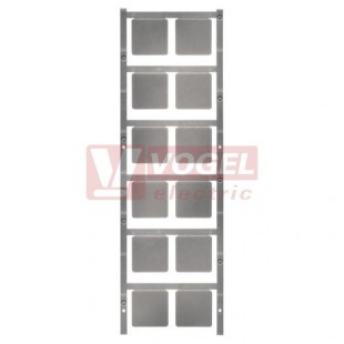SM 27/27 K MC NE SI MultiCard, značení přístrojů SwitchMark, štítek šedo-stříbrný v27mm x š27mm, samolepící, PA66 (1782990000)