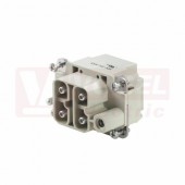 Konektor   4pin+PE V 40A/1000V HDC S4 SAS, připojení axiálním šroubem 2,5-10mm2 (1789990000)