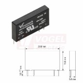 SSS Relais 24V/24V 2A DC, SSR relé š=6,1mm, Uovl. 4-30VDC, Usp 24-240VAC TRIAK (4061190000)