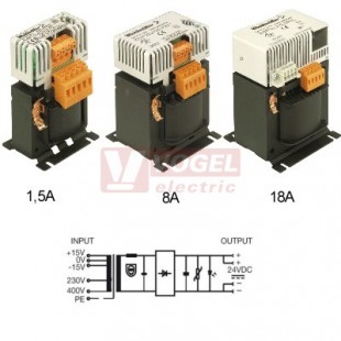 Zdroj usměrněný 24VDC  6,0A (CP NT 144) 230/400V//24VDC 144W (8575280000) (ZRUŠENO - VÝROBA UKONČENA)