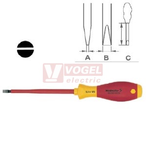 Šroubovák plochý SDI 1,0x4,5x125 izolovaný (9008910000) NAHRADIT NA WEIDM 2749830000
